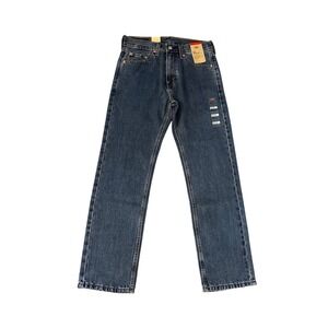 Levi's 505 Regular Fit Straight Leg Dark Wash Denim‎ Jeans Men's 30x30